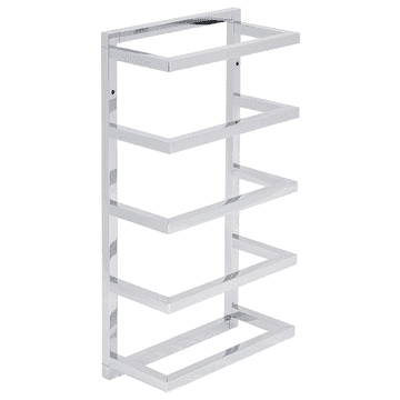 Beliani Držalo za brisače 31 x 57 cm srebrno CINTRA