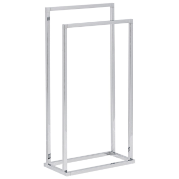 Beliani Držalo za brisače 45 x 85 cm srebrno RECREO