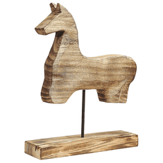 Beliani Dekorativna figurica iz svetlega lesa COLIMA