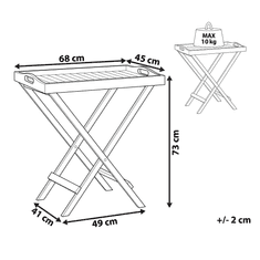 Beliani Vrtna miza iz svetlega akacijevega lesa JAVA