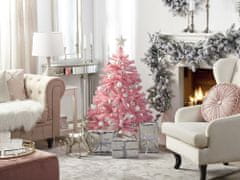 Beliani Božično drevo 120 cm roza FARNHAM