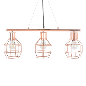 Beliani Viseča svetilka v bakreni barvi ORNE