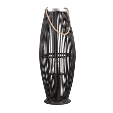 Beliani Črna svetilka 72 cm TAHITI