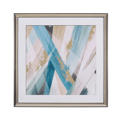 Beliani Uokvirjena slika 60 x 60 cm večbarvna RUMBEK