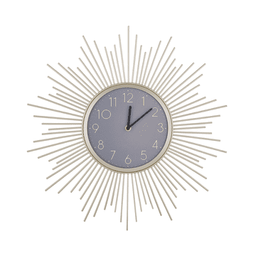 Beliani Stenska ura ø 45 cm zlato siva SOLURA