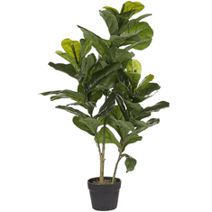 Beliani Umetna rastlina v loncu 95 cm FICUS LYRATA