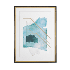 Beliani Uokvirjena slika 60 x 80 cm modra z zlato TOUBA