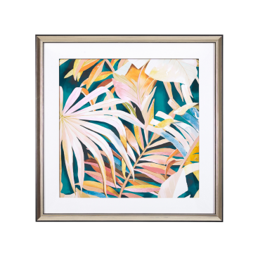 Beliani Uokvirjena slika 60 x 60 cm Multicolor GALAWA