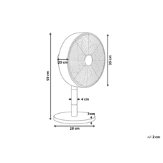 Beliani Namizni ventilator 59 cm črn HIŠA