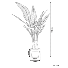 Beliani Umetna lončnica 115 cm STRELITZIA TREE