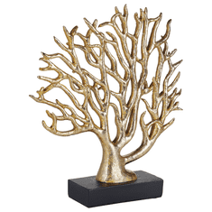 Beliani Dekorativna figurica drevo zlato SALDANG