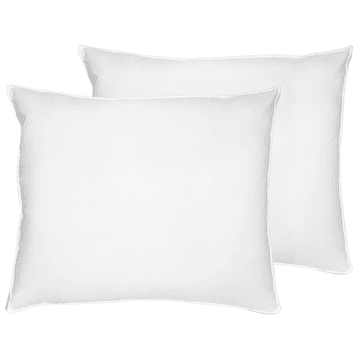 Beliani Komplet 2 blazin iz bombaža in račjega perja 50 x 60 cm KHARTAPHU