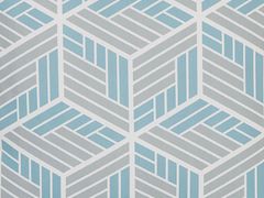 Beliani Komplet 2 zunanjih blazin z geometrijskim vzorcem 45 x 45 cm sive in modre barve VEGGIO
