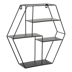 Beliani Stenska polica črna TIGARD