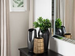 Beliani Dekorativna črna vaza APAMEA