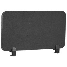 Beliani Razdelilnik za pisalno mizo 80 x 40 cm temno siva WALLY