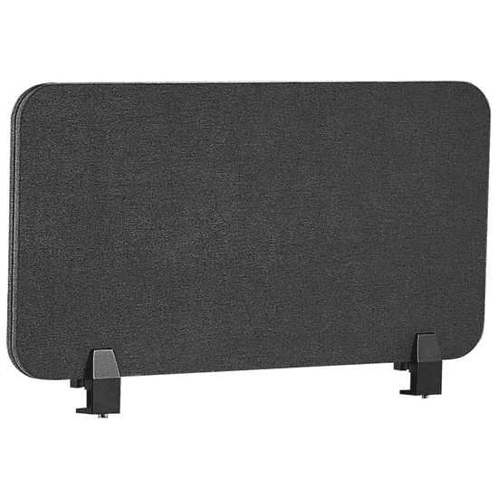 Beliani Razdelilnik za pisalno mizo 80 x 40 cm temno siva WALLY
