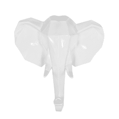 Beliani Dekorativni kipec slonova glava bela PAYAR