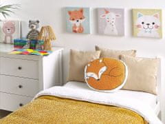 Beliani Blazina za otroke lisica 50 x 40 cm oranžna DHANBAD