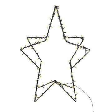 Beliani Zunanja dekorativna zvezda z LED lučmi 80 cm črna KERSILO