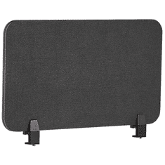 Beliani Razdelilnik za pisalno mizo 72 x 40 cm temno siva WALLY