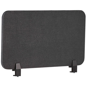 Beliani Razdelilnik za pisalno mizo 72 x 40 cm temno siva WALLY
