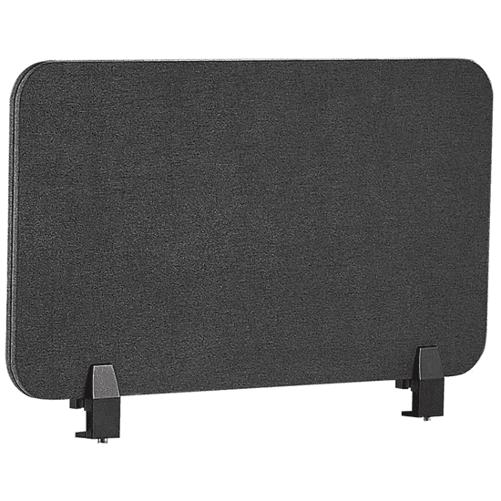 Beliani Razdelilnik za pisalno mizo 72 x 40 cm temno siva WALLY
