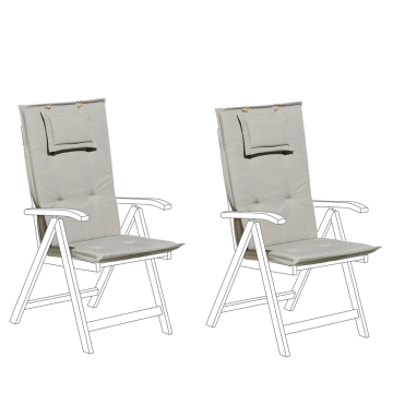 Beliani Komplet 2 blazin za vrtne stole bež TOSCANA/JAVA