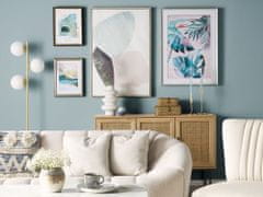 Beliani Uokvirjena slika 60 x 80 cm modra in roza AGENA