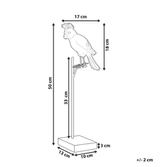 Beliani Okras, ptica na srebrnem stojalu COCKATOO