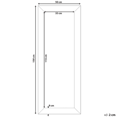 Beliani Stensko ogledalo 50 x 130 cm črno PLAISIR