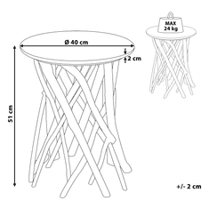 Beliani Bela kavna mizica v obliki veje HOUMA