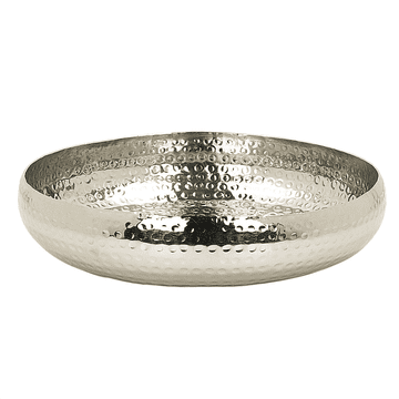 Beliani Kovinska okrasna skleda srebrna TANIS