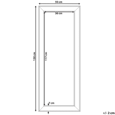 Beliani Srebrno ogledalo 50x130 cm BUBRY