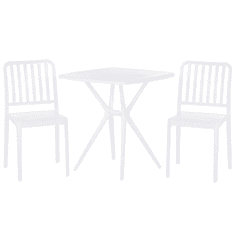 Beliani Vrtni bistro set bele barve PRODAJA