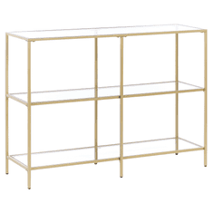 Beliani Zlata konzolna mizica s steklenim vrhom ORETTA