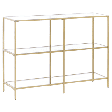 Beliani Zlata konzolna mizica s steklenim vrhom ORETTA