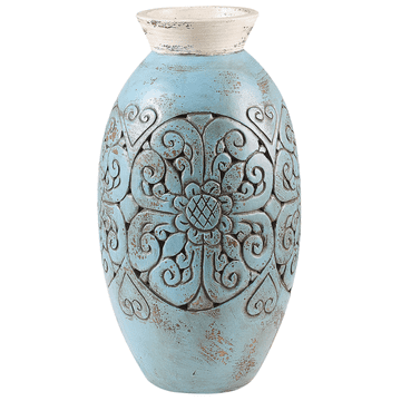 Beliani Dekorativna modra vaza ELEUSIS