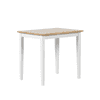 Jedilna miza 60 x 80 cm iz svetlega lesa z belo baterijo