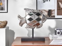 Beliani Dekorativna riba z ogledali na srebrni podlagi ANGELFISH