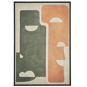 Beliani Stenska slika z okvirjem dva obraza 63 x 93 cm večbarvna CANTIERE