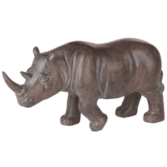 Beliani Dekorativna figura nosoroga rjave barve GORKHA