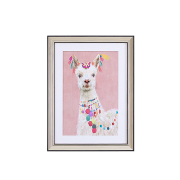 Beliani Uokvirjena slika 30 x 40 cm roza BALALA