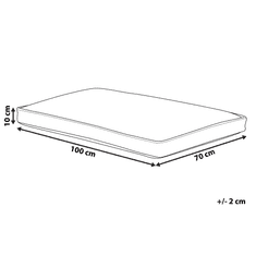 Beliani Rjava pasja postelja 100 x 70 cm AMARAT