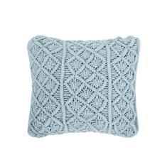 Beliani Okrasni vzglavnik macramé 45 x 40 cm modra GOREME