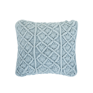 Beliani Okrasni vzglavnik macramé 45 x 40 cm modra GOREME
