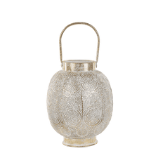 Beliani Dekorativna kovinska svetilka 30 cm zlata LANTAU