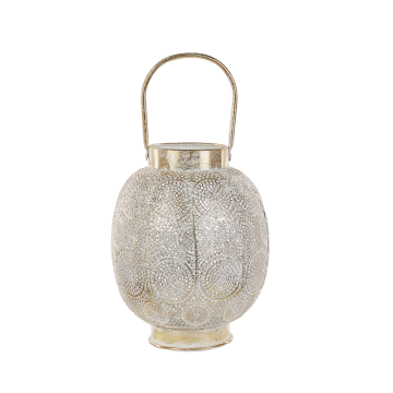 Beliani Dekorativna kovinska svetilka 30 cm zlata LANTAU