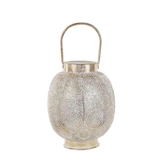Beliani Dekorativna kovinska svetilka 30 cm zlata LANTAU