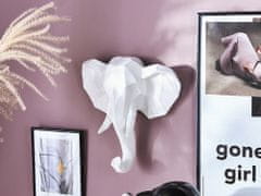 Beliani Dekorativni kipec slonova glava bela PAYAR